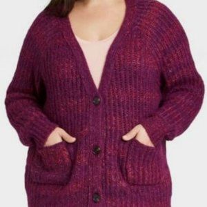 Ava & Viv Women' Plus size Purple Cardigan